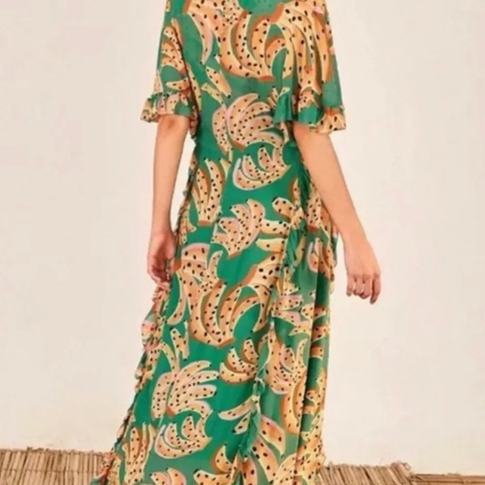 COPY - Farm Rio Raining Bananas maxi wrap dress. - Picture 3 of 7